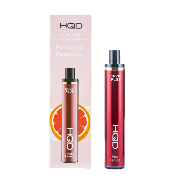 Одноразовая электронная сигарета HQD Cuvie Plus Pink Lemon (Розовый Лимонад) 1200 затяжек в Мурманске