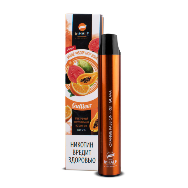 inHale Guliver Hard Orange Passion Fruit Guava (Апельсин Маракуйя Гуава) 1500 затяжек в Мурманске