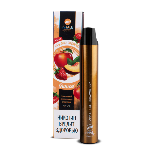 inHale Guliver Hard Strawberry Peach Apple (Яблоко Персик Клубника) 1500 затяжек в Мурманске