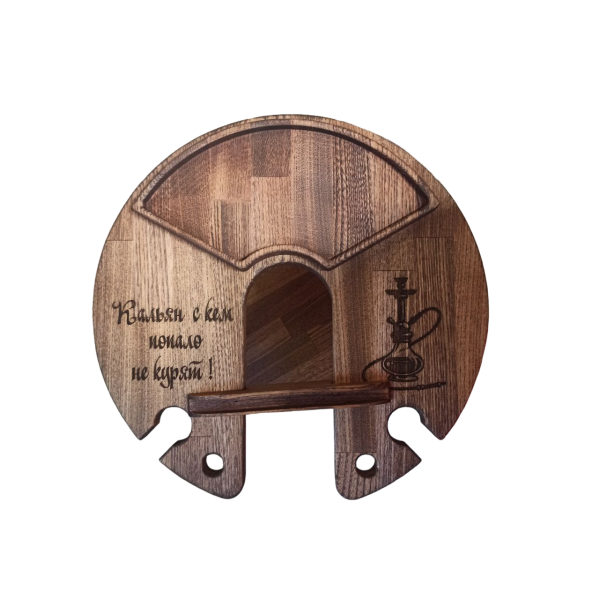 ХукаСтол Фрейм (Кальян с прохожими не курят) (Коричневый, Бук) для кальяна в Мурманске