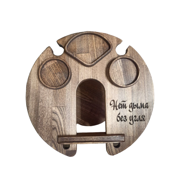 ХукаСтол Фрейм (Нет дыма без угля) (Коричневый, Бук) для кальяна в Мурманске