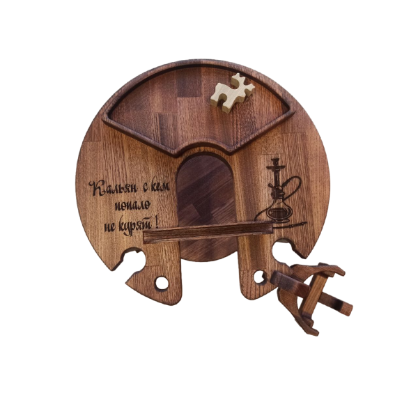 ХукаСтол Люкс (Кальян с прохожими не курят) (Коричневый, Бук) для кальяна в Мурманске