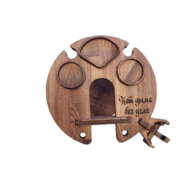 ХукаСтол Люкс (Нет дыма без угля) (Коричневый, Бук) для кальяна в Мурманске