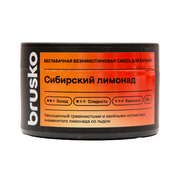 Бестабачная смесь Brusko Сибирский Лимонад 250 грамм в Мурманске