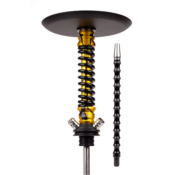 Кальян Mamay Customs Coilovers Mini Anod Gold Splash Черный Глянец в Мурманске