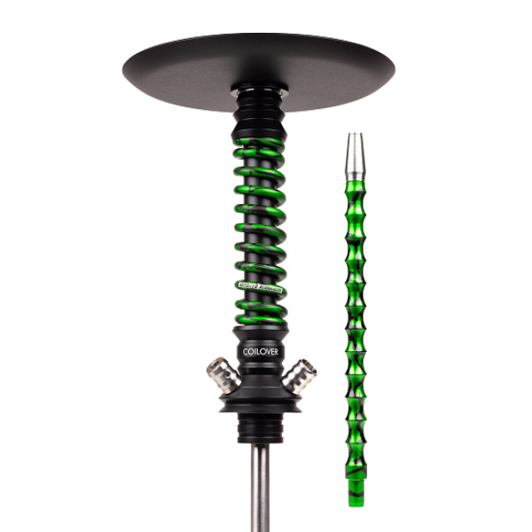 Кальян Mamay Customs Coilovers Mini Anod Черный Матовый Green Splash в Мурманске