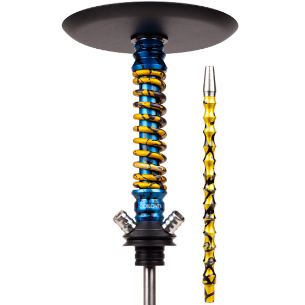 Кальян Mamay Customs Coilovers Mini Special Anod Blue Splash Gold в Мурманске