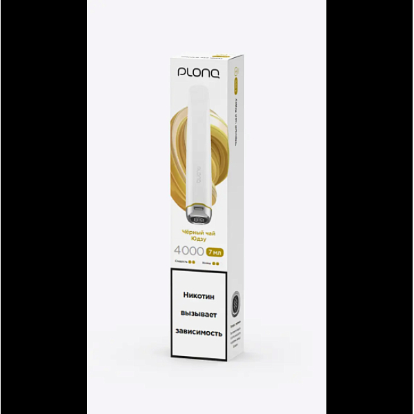 Электронка Plonq Plus Pro 4000 Черный Чай Юдзу 4000 затяжек в Мурманске
