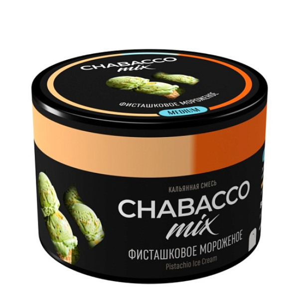 Бестабачная смесь Chabacco Mix Pistachio Ice Cream Фисташковое Мороженое Medium 40 грамм в Мурманске